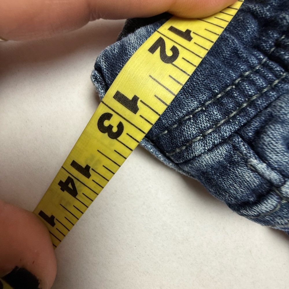 Vintage Levi Signature Strauss Girls 26x23.5 About Size 12 Stretch Blue Jeans - Picture 7 of 10